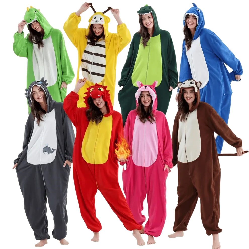 Blue Stitch Cute Animal Onesie Pajamas for Adults & Kids - Image 2