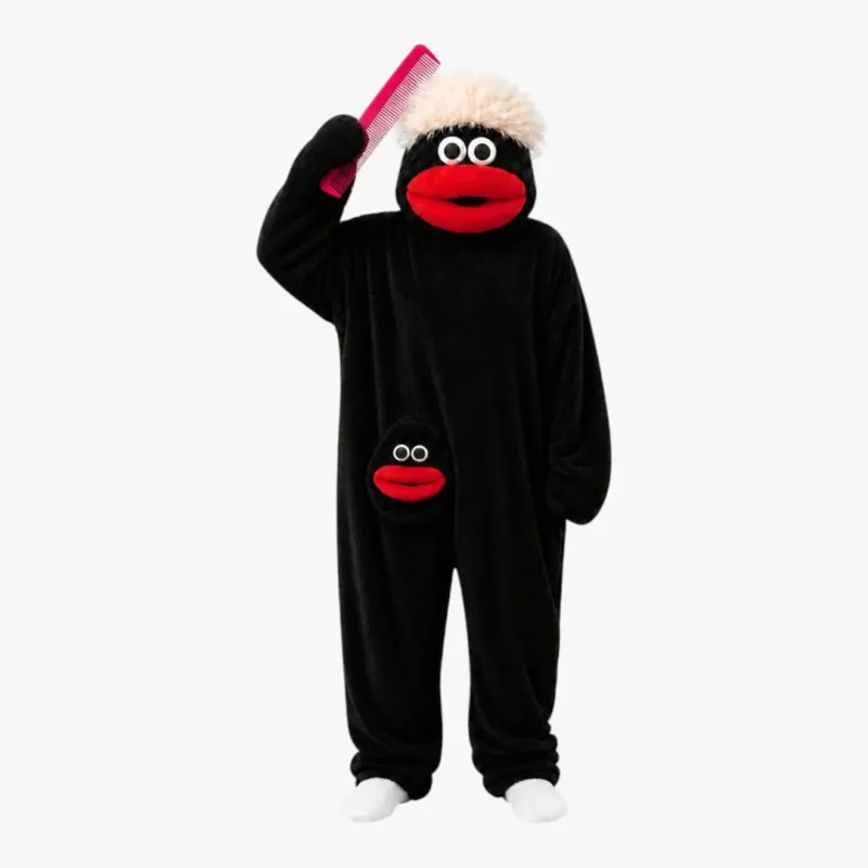 Classic Black & White Panda Fleece Onesie