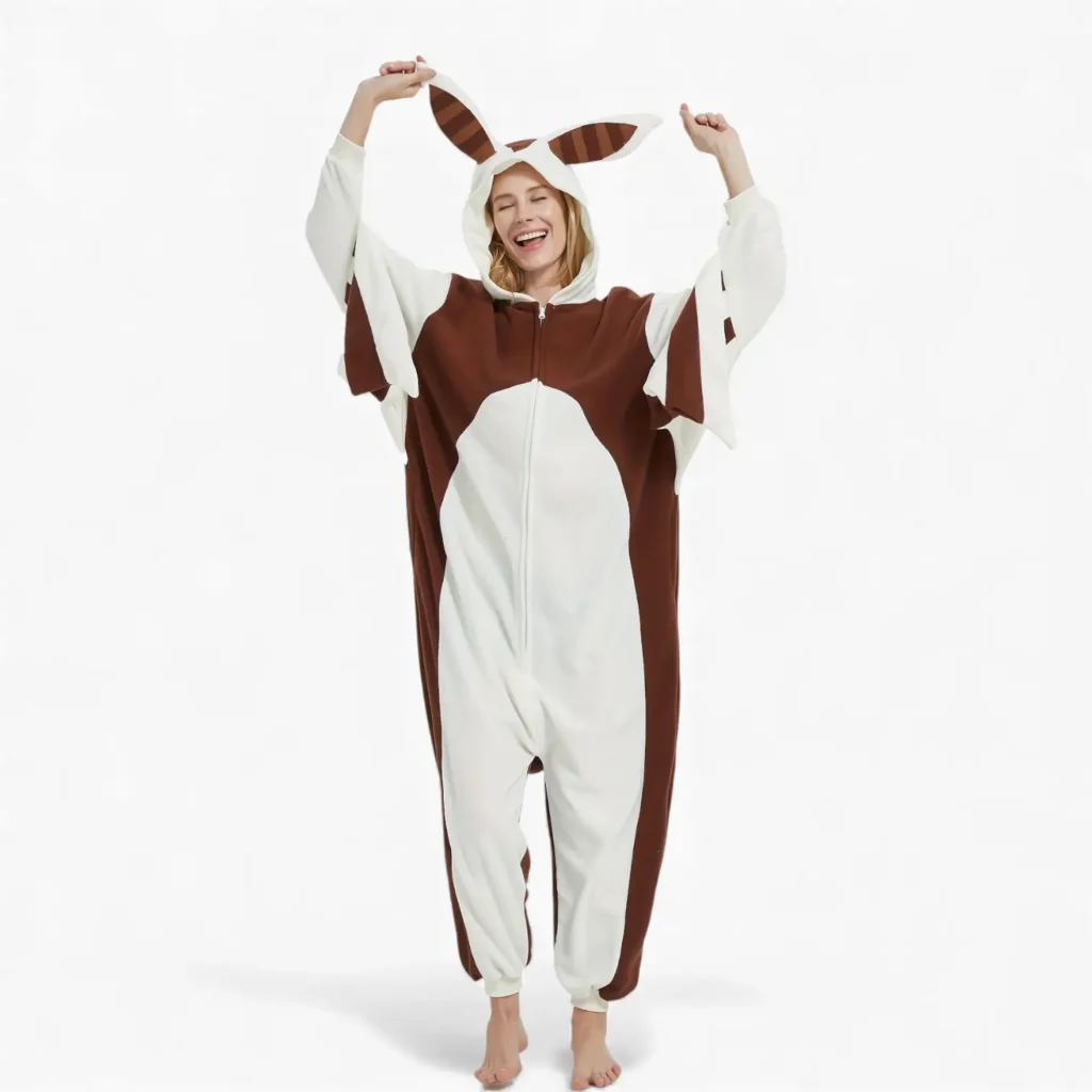 Sly Red Fox Loungewear Hooded Onesie - Image 3