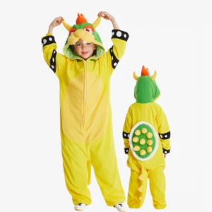 Bowser Onesie for Kids - Cozy Polar Fleece Onesie Pajamas