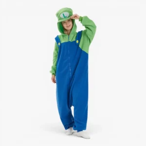 Luigi Onesie for Adults - Cozy Polar Fleece Onesie Pajamas