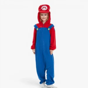 Super Mario Onesie for Kids - Cozy Polar Fleece Onesie Pajamas