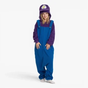 Waluigi Onesie for Adults - Cozy Polar Fleece Onesie Pajamas